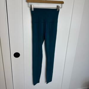 Beyond Yoga Space Dye Teal Blue High Rise 7/8 Length Leggings Size XS